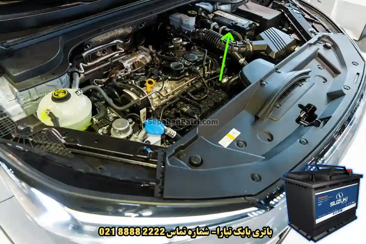 جانمای باتری بایک تیارا