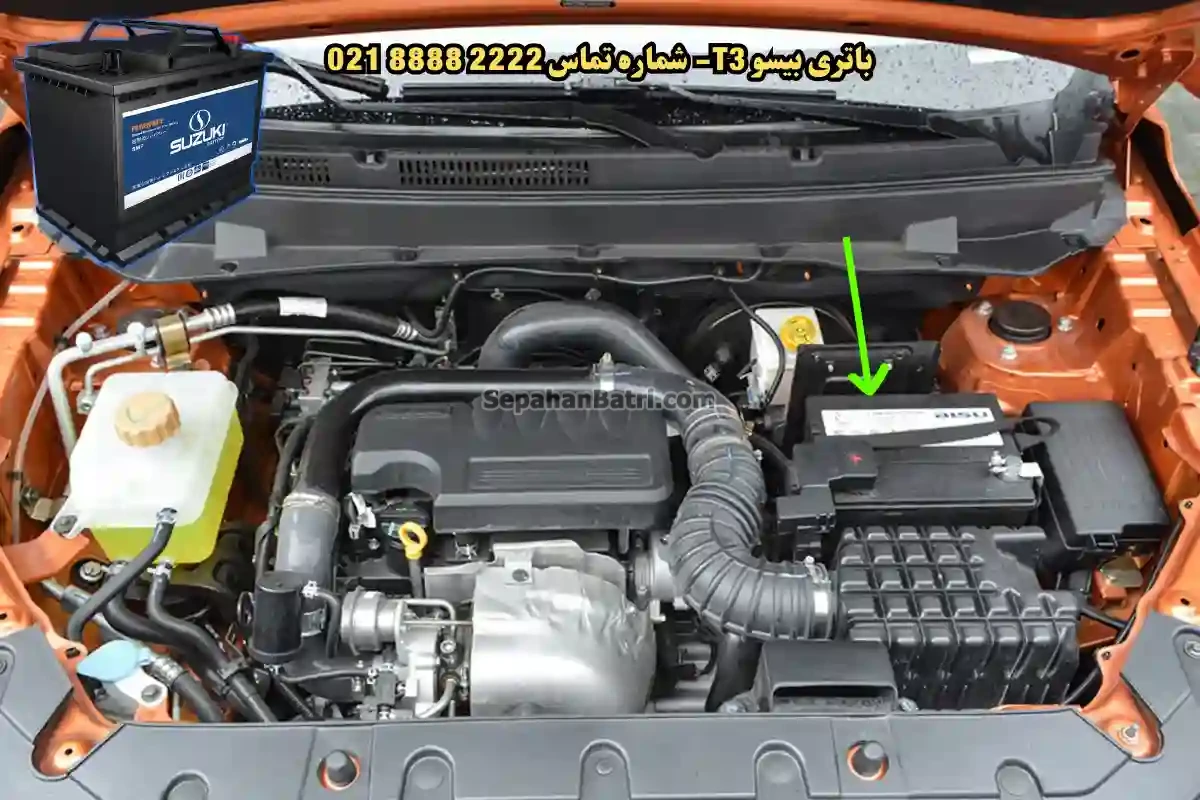 جانمای باتری بیسو T3